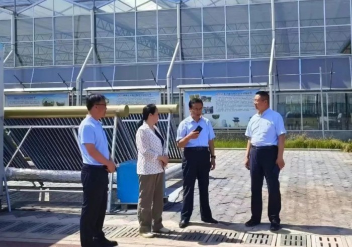 农产品烘干|临汾市领导考察盛拓科集团参与建设的太阳能烘干大蒜项目